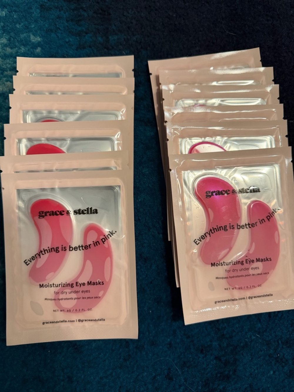 grace & stella Pink Hydrating Under-Eye Masks (12)